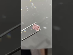 3.72ct 실험실에서 자란 다이아몬드 광택 절단 CVD 화려한 분홍색