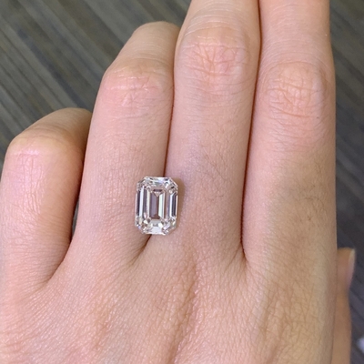 주문 3.72CT 실험실 제작 에메랄드 절단 다이아몬드 VS1 G EX N IGI 인증 online manufacture