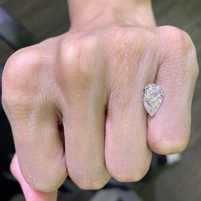 주문 2.36CT F VVS2 EX VG Pear Cut CVD 로저 실험실 재배 다이아몬드 online manufacture