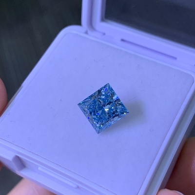 주문 3.2CT 고급 강 파란색 VS1 2EX CVD 실험실 자란 다이아몬드 프린세스 절단 online manufacture
