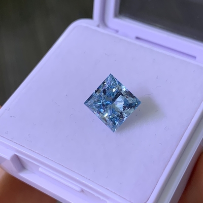 주문 3.22CT 고급 강 파란색 VS2 2EX CVD 실험실 자란 다이아몬드 공주 컷 online manufacture