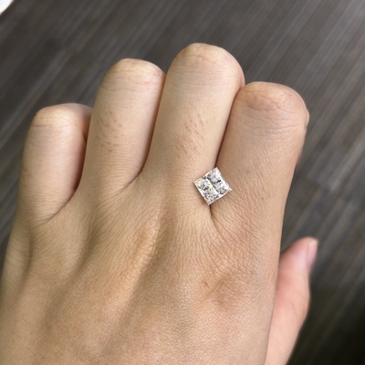 주문 2.02CT D VS1 EX VG CVD 자란 브릴리언스 다이아몬드 프린세스 컷 IGI 인증 online manufacture