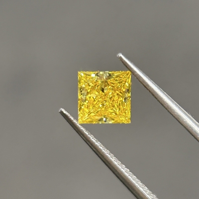 주문 1.15ct 실험실에서 자란 다이아몬드 황색 공주 절단 CVD 다이아몬드 VVS2 2EX N IGI online manufacture