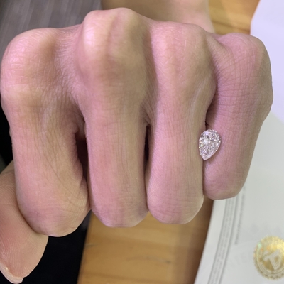 주문 1.26CT F 색상 VVS2 맑음 2EX 진주 모양 실험실 생산 다이아몬드 online manufacture