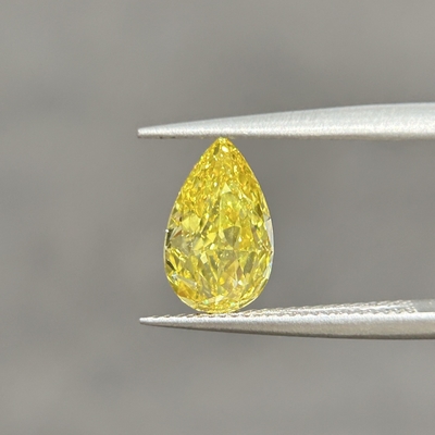 주문 1.7ct 실험실에서 재배된 다이아몬드 페어 절단 CVD 환상적인 밝은 노란색 VS1 2EX N IGI online manufacture