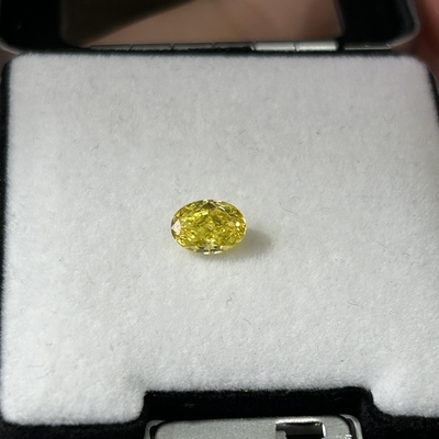 주문 1.18ct 타원형 절단 HPHT 실험실 다이아몬드 화려한 밝은 노란색 VVS2 2VG N IGI 인증 online manufacture