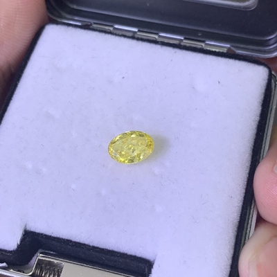 주문 1.51ct 실험실에서 자란 다이아몬드 타원형 절단 HPHT 고급 생동감 있는 노란색 VS1 2EX N online manufacture