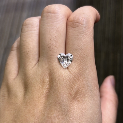 주문 3.39ct VS1 F 합성 다이아몬드 실험실 다이아몬드 심장 브릴리언트 절단 online manufacture