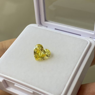 주문 1.67CT 환상적인 강렬한 노란색 실험실 자란 VS1 EX VG CVD 실험실 자란 다이아몬드 심장 절단 online manufacture