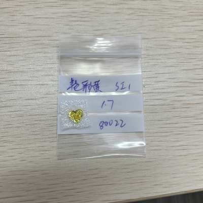 주문 1.7CT 화려한 노란색 SI1 HPHT 인공 카나리 다이아몬드 심장 절단 online manufacture