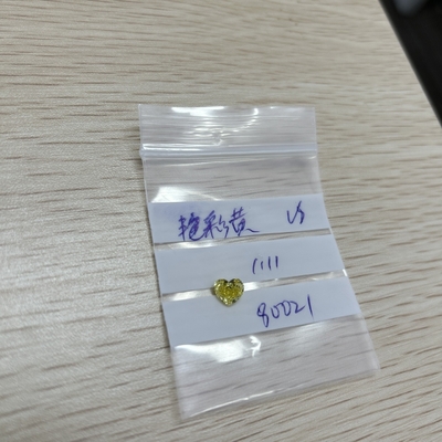 주문 1.11CT 장미 노란색 VS HPHT 실험실에서 자란 다이아몬드 심장 절단 IGI 느슨 다이아몬드 online manufacture