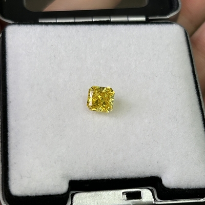 주문 1.56ct 합성 노란색 다이아몬드 HPHT 실험실에서 자란 다이아몬드 화려한 밝은 노란색 SI2 2VG N IGI online manufacture