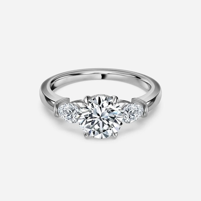 주문 18K 14K 10K 9K 플래티넘 실험실 제작 3 돌 다이아몬드 반지 IGI 인증 online manufacture