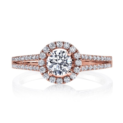주문 실험실에서 만든 다이아몬드 헤일로 반지 18K 14K 10K 고금 online manufacture