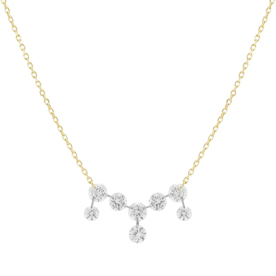 주문 목걸이 18K 14K 10K 고금 선명성 CVD 둥근 절단 베젤 실험실 자란 다이아몬드 online manufacture