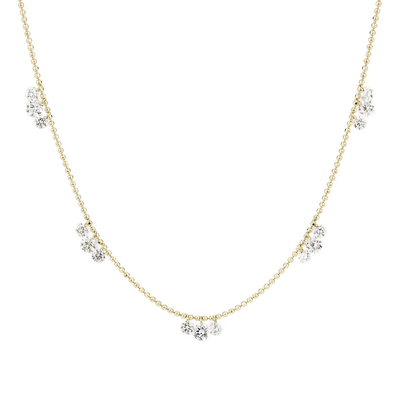 주문 18K 14K 10K 고금 선명성 CVD 둥근 절단 베젤 실험실 자란 다이아몬드 목걸이 online manufacture