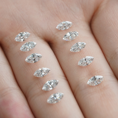 1.5x3.3-4.8x9.5mm 0.01 ~ 0.68ct 자연 밀레 다이아몬드 화이트 마키즈 모양 DEF 색 VVS 명료