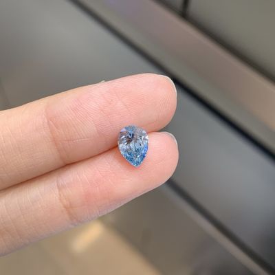 IGI 인증 1.13ct 실험실에서 자란 다이아몬드 페어 절단 CVD 고급 강렬한 블루 VS2 2EX N
