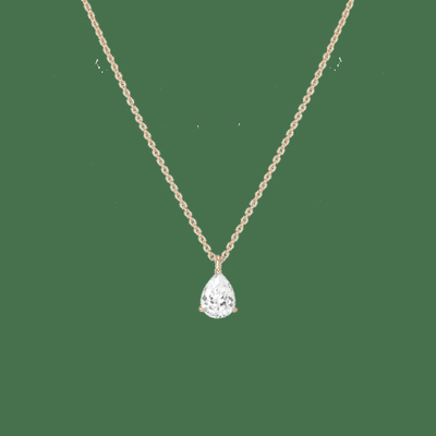 18K 14K 10K 고금 청결성 CVD Pear Cut Bezel Lab 자란 다이아몬드 목걸이